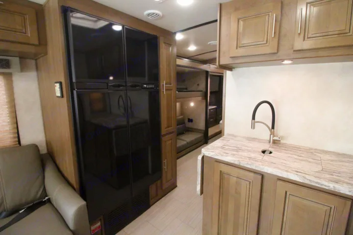 12 cubic foot four-door refrigerator and sink